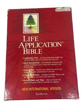 Life Application Bible New International Version Forest Green Bonded Leather Zon